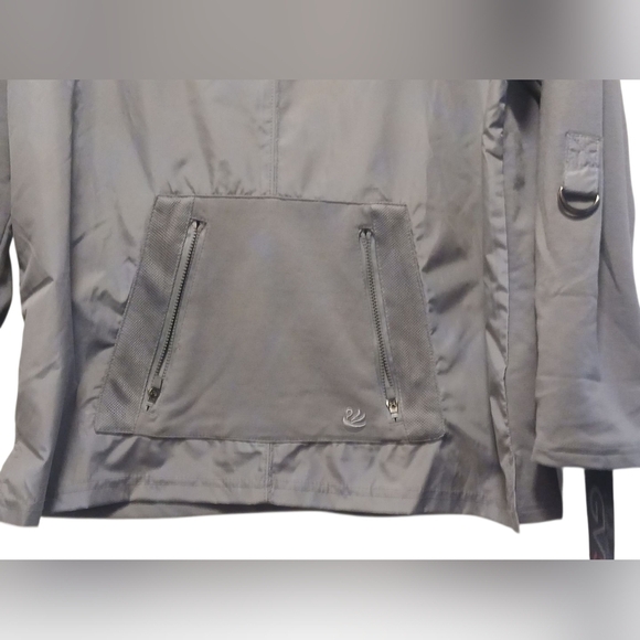 Gloria Vanderbilt - NWT, Gray Sports Warm-up Pullover Jacket W/ Roll tab... - Picture 6 of 9